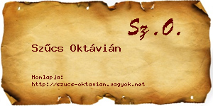 Szűcs Oktávián névjegykártya